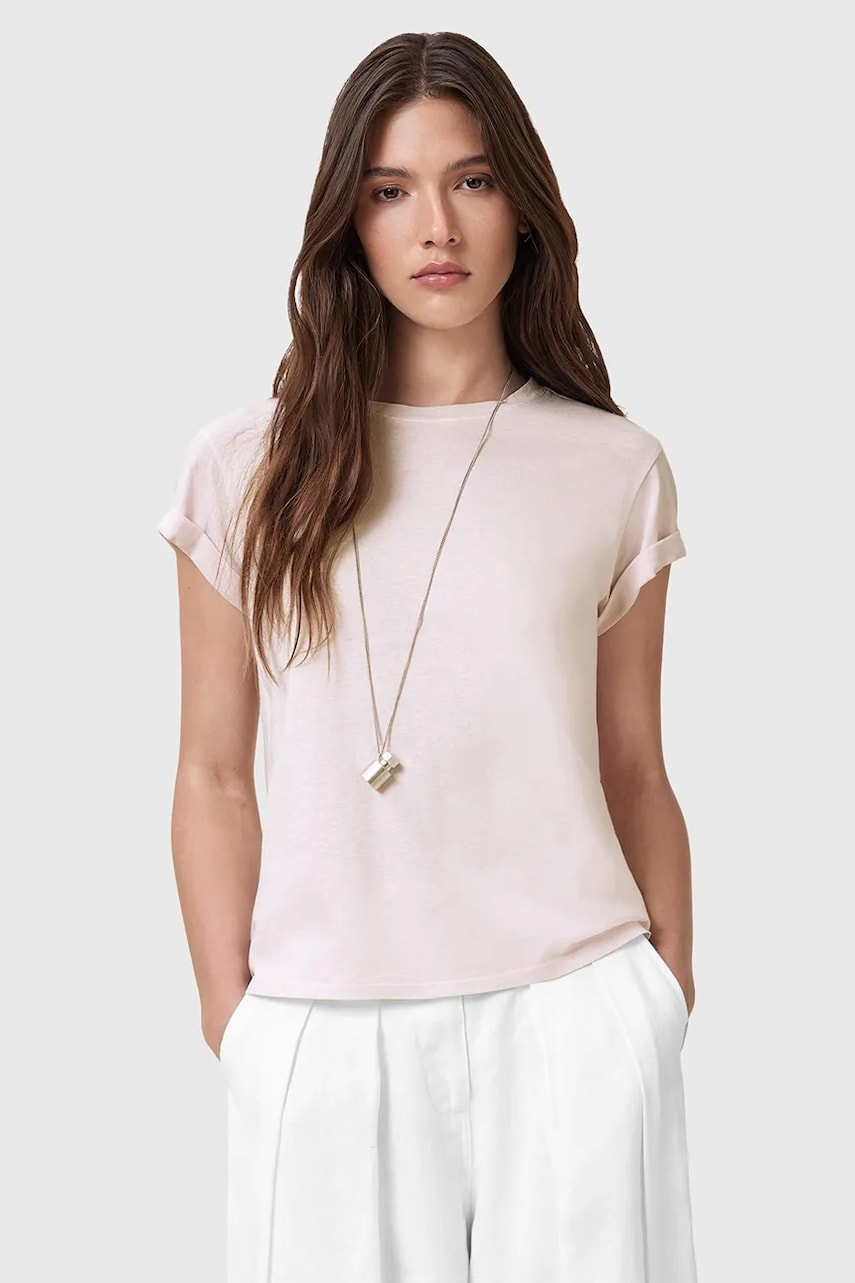 AllSaints tricou din bumbac ANNA culoarea verde, W191JB