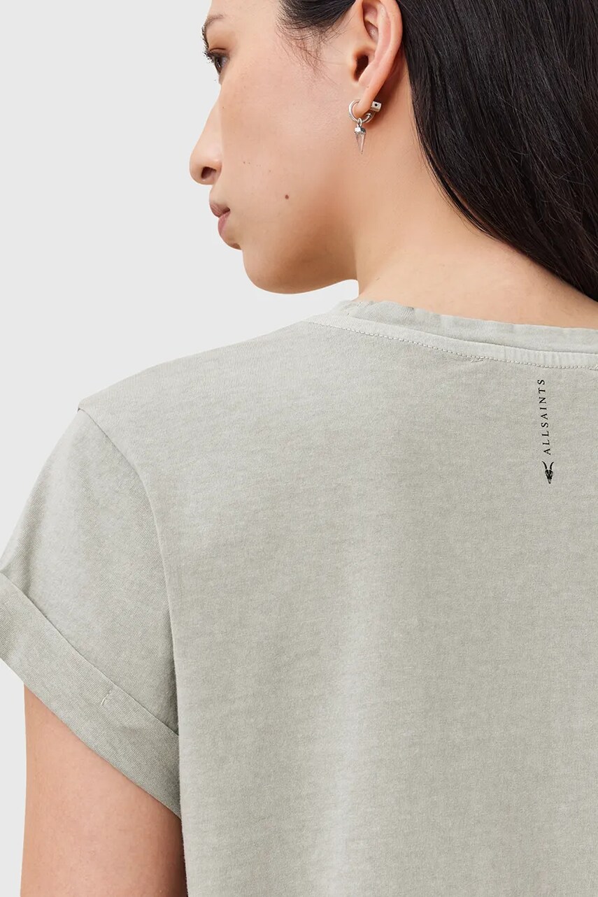 AllSaints pamut póló ANNA zöld, W191JB termék 2. képe