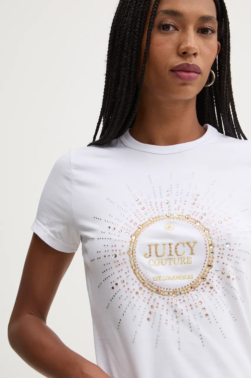 

Тениска Juicy Couture HERITAGE CROWN T-SHIRT в бяло JCGCT224013, Бял