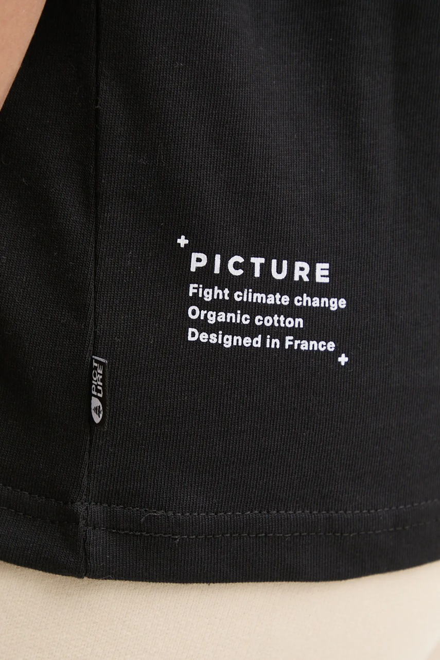 Βαμβακερό μπλουζάκι Picture Maogany γυναικείο, χρώμα: μαύρο, WTS0559 φωτογραφία