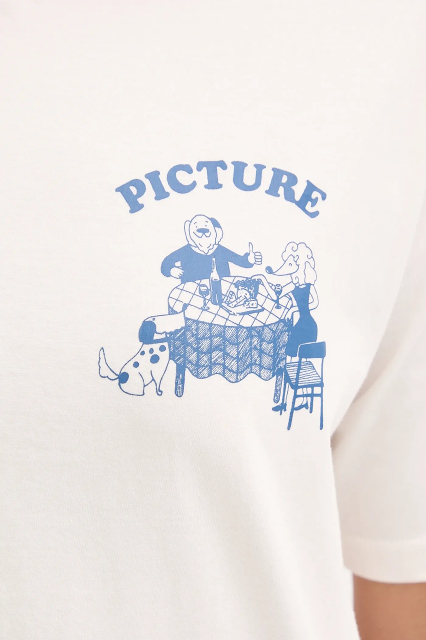 Βαμβακερό μπλουζάκι Picture D&S Doggo γυναικείο, χρώμα: μπεζ, WTS0554 φωτογραφία