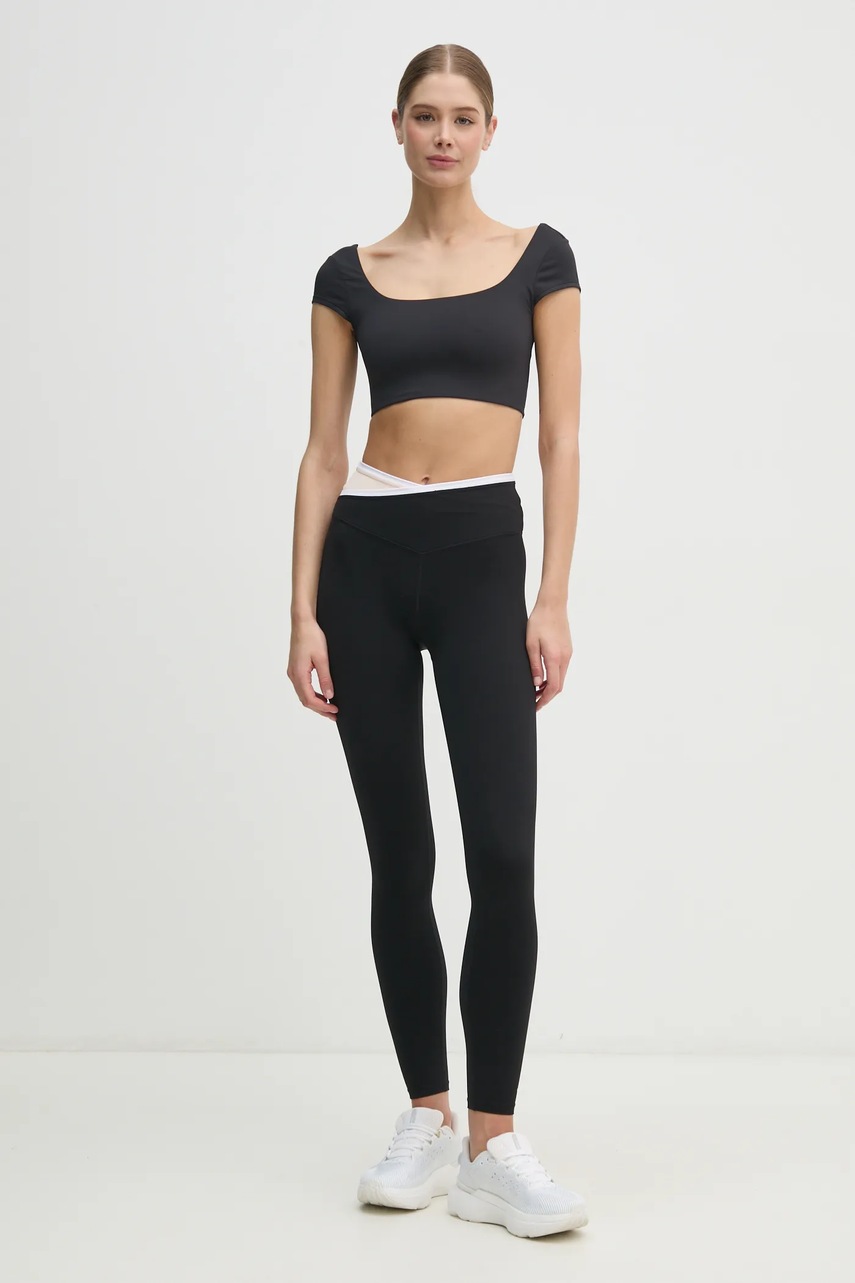 Μπλουζάκι προπόνησης P.E Nation Magnitude χρώμα: μαύρο, 244C216 φωτογραφία