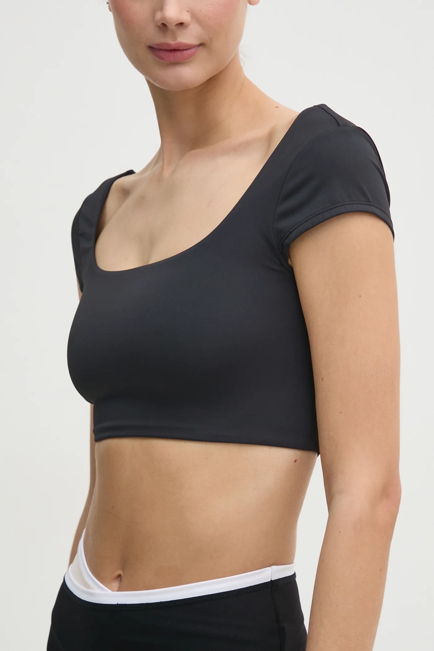 Μπλουζάκι προπόνησης P.E Nation Magnitude χρώμα: μαύρο, 244C216 φωτογραφία