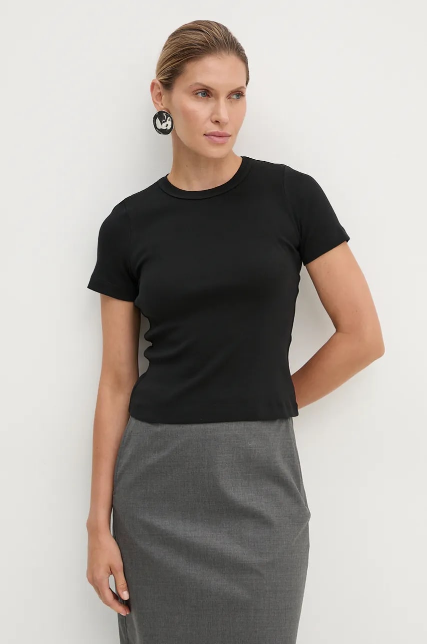 A.L.C. tricou din bumbac femei, culoarea negru, 8KTOP00756 A.L.C. tricou din bumbac femei, culoarea negru, 8KTOP00756