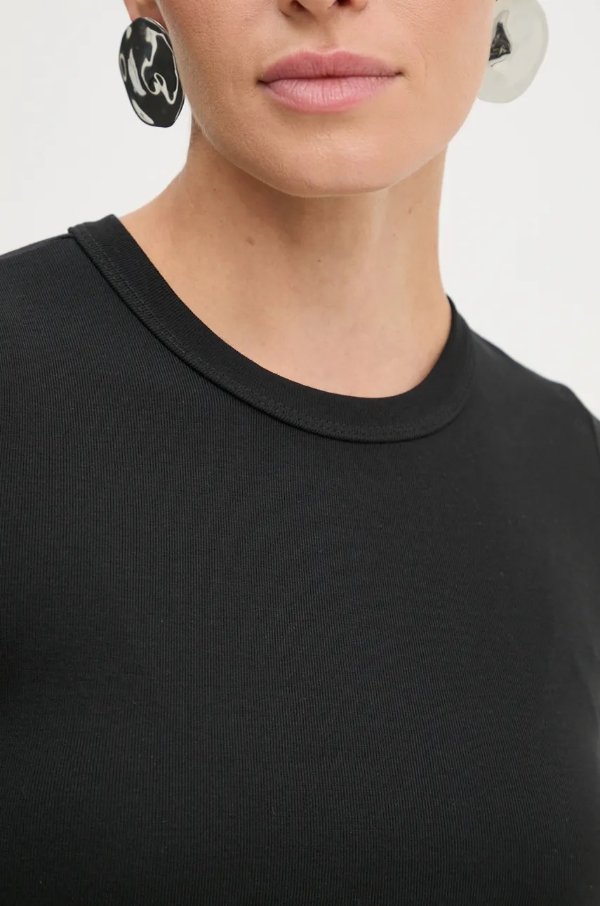 Βαμβακερό μπλουζάκι A.L.C. γυναικείο, χρώμα: μαύρο, 8KTOP00756 φωτογραφία