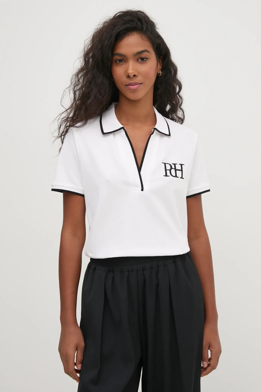 

Тениска с яка Pedro del Hierro в бяло 4538933, Бял