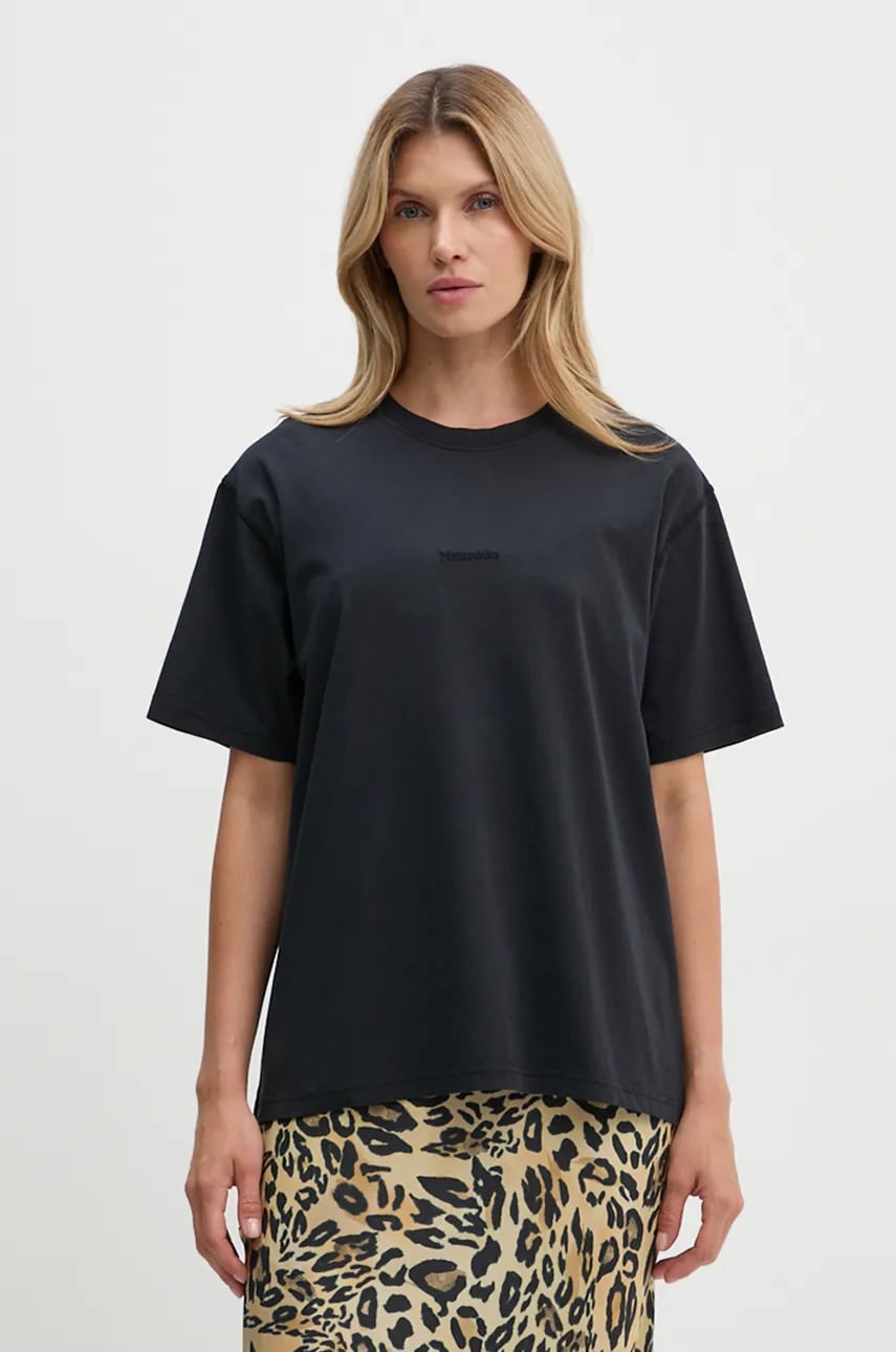 Nanushka tricou din bumbac REECE femei, culoarea negru, NU24CRSH00399 Nanushka tricou din bumbac REECE femei, culoarea negru, NU24CRSH00399