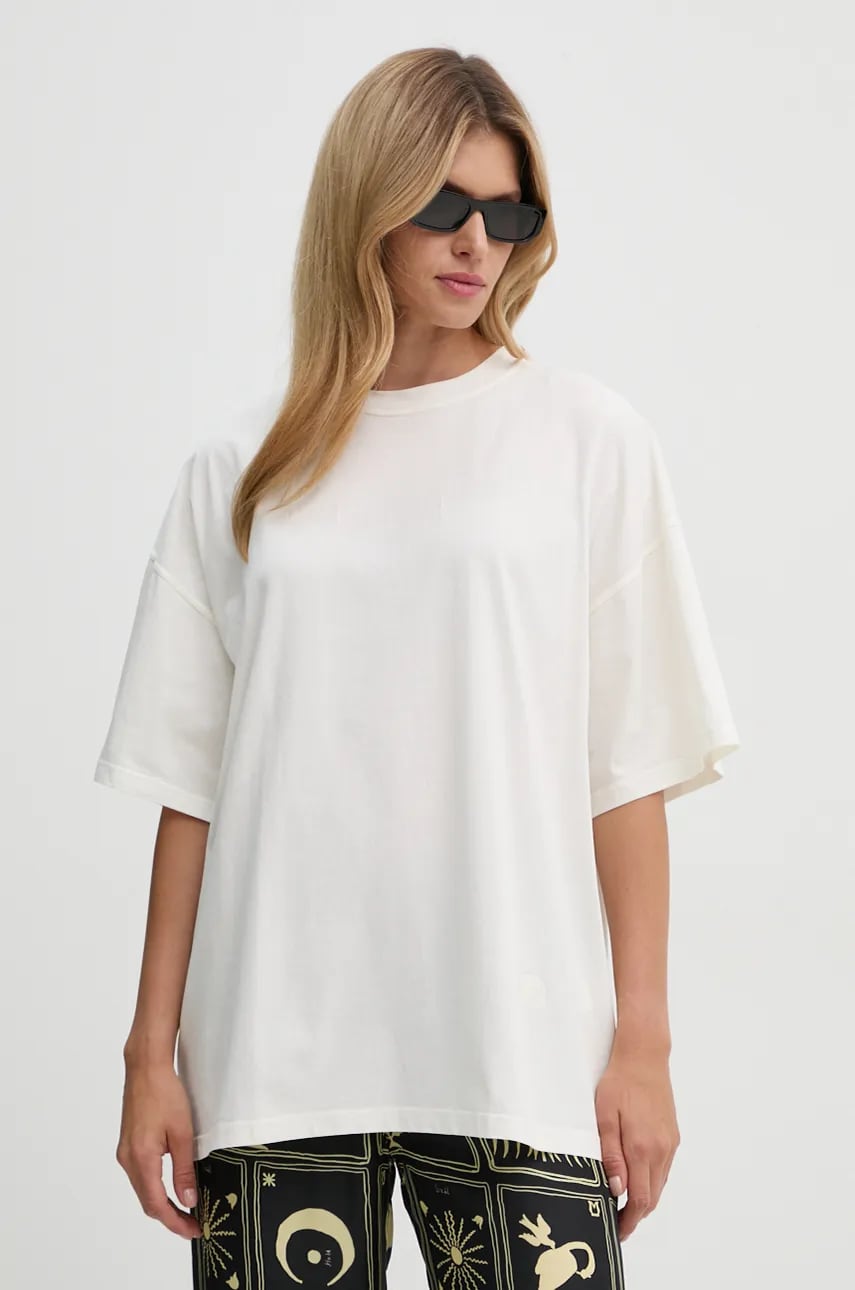 Nanushka tricou din bumbac WREN femei, culoarea alb, NU24CRSH00400 Nanushka tricou din bumbac WREN femei, culoarea alb, NU24CRSH00400