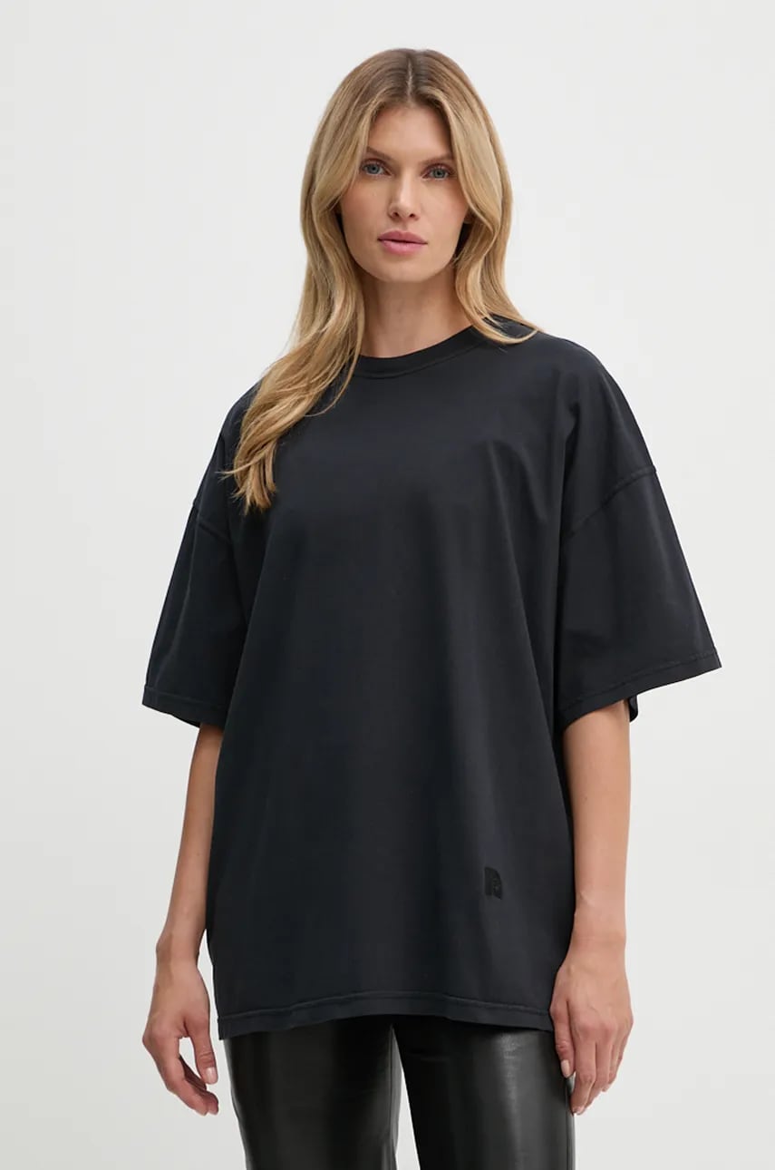 Nanushka tricou din bumbac WREN femei, culoarea negru, NU24CRSH00499 Nanushka tricou din bumbac WREN femei, culoarea negru, NU24CRSH00499