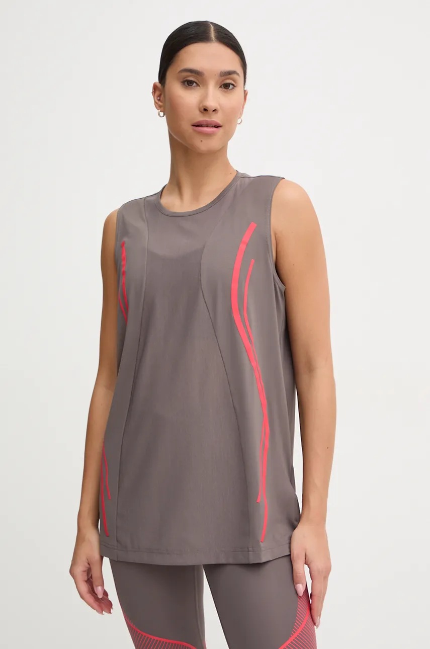 

Топ adidas by Stella McCartney TruePace дамски в сиво IW9878, Сив
