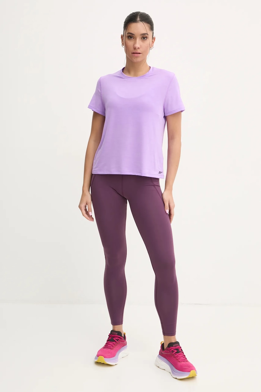 Футболка для тренинга Reebok Chill Athletic цвет фиолетовый 100205699 Футболка для тренинга Reebok Chill Athletic цвет фиолетовый 100205699