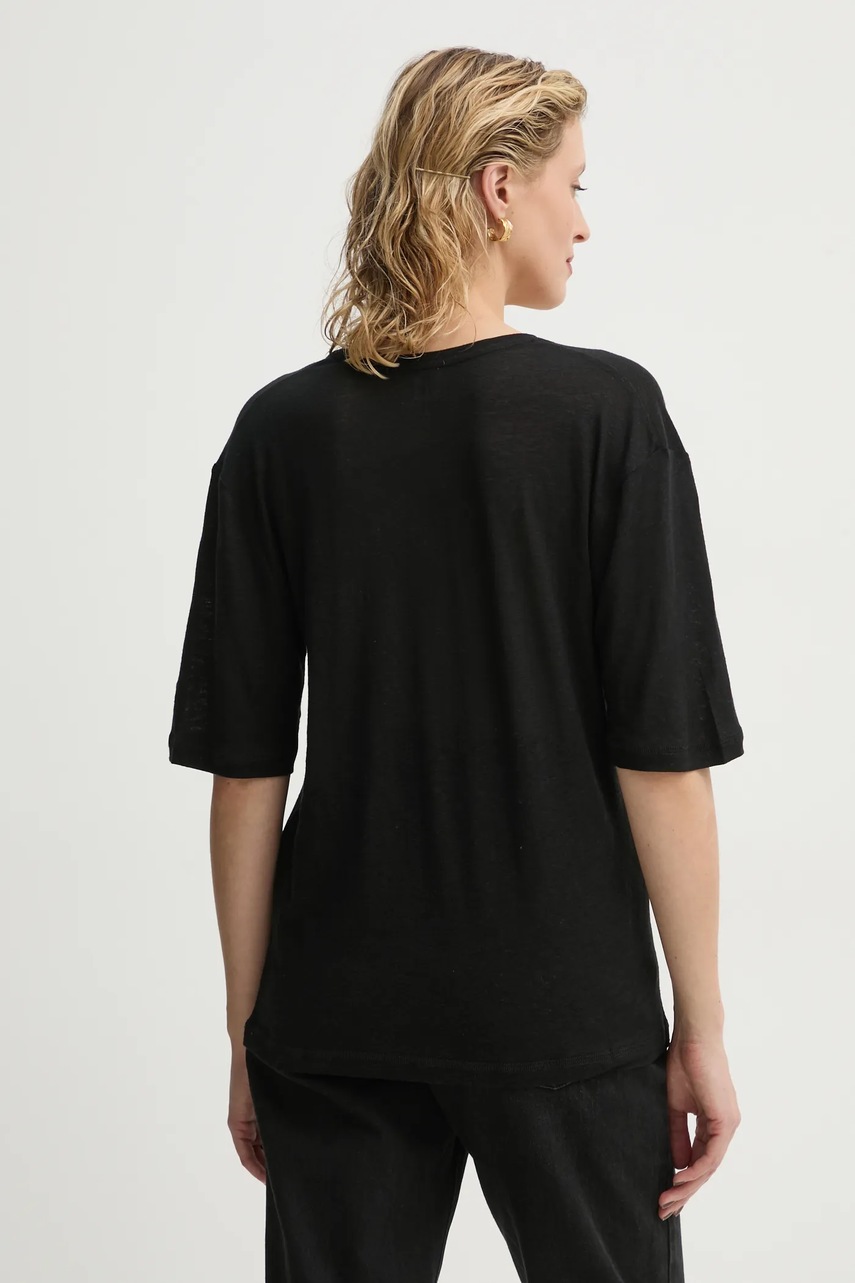 Μπλουζάκι με λινό μείγμα By Malene Birger AMARINGA φωτογραφία