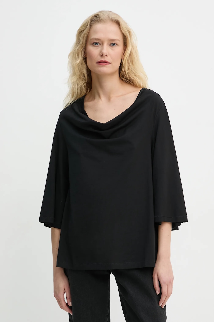 By Malene Birger tricou din bumbac BRYAR femei, culoarea negru, 102155 By Malene Birger tricou din bumbac BRYAR femei, culoarea negru, 102155
