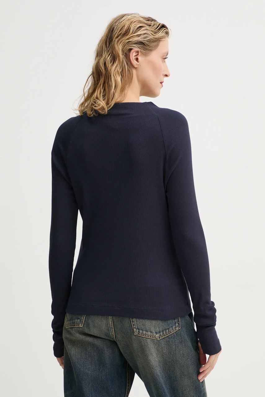 Бавовняний лонгслів G-Star Raw колір синій D26411-5268 