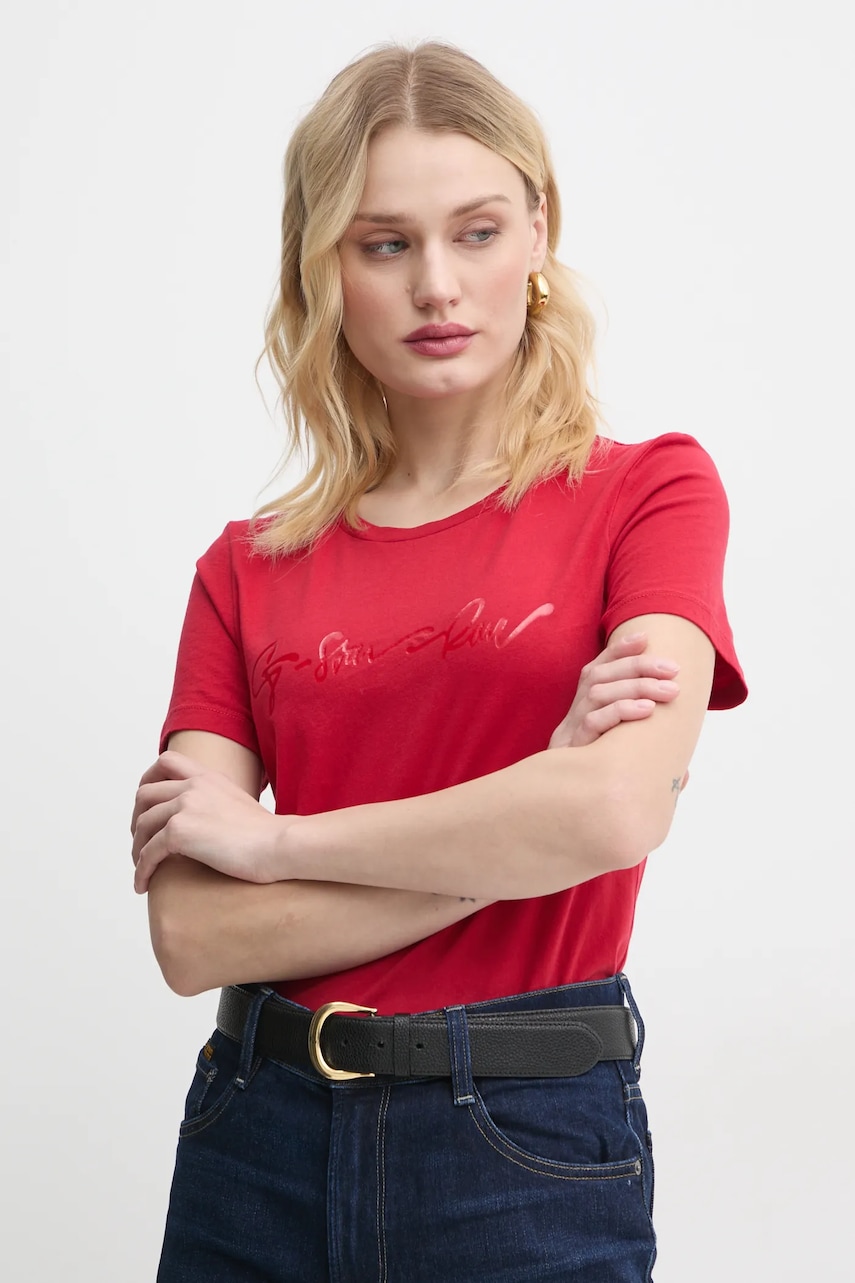 G-Star tricou din bumbac femei, culoarea rosu, D25064-A870