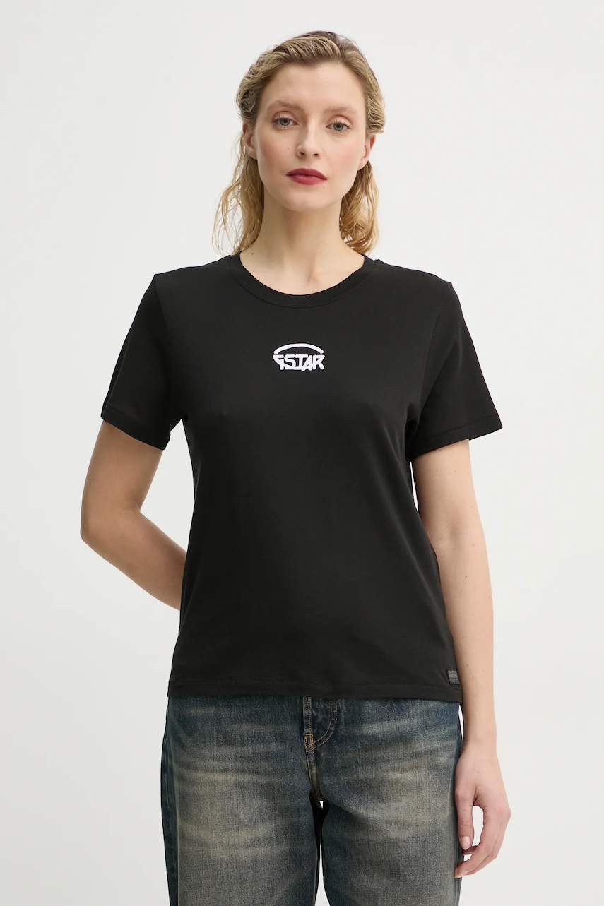 G-Star tricou din bumbac femei, culoarea negru, D26417-C954