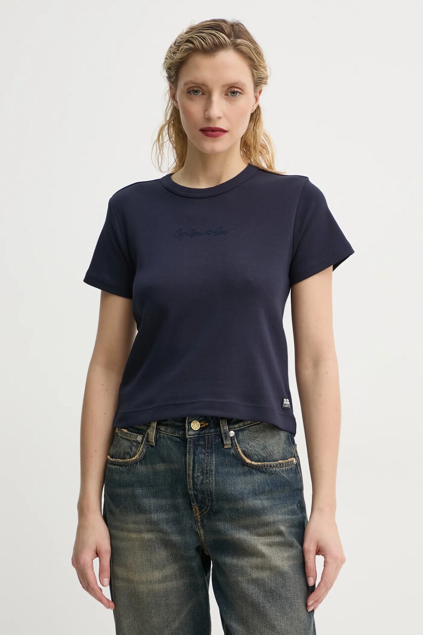 G-Star tricou din bumbac femei, culoarea bleumarin, D26423-C812