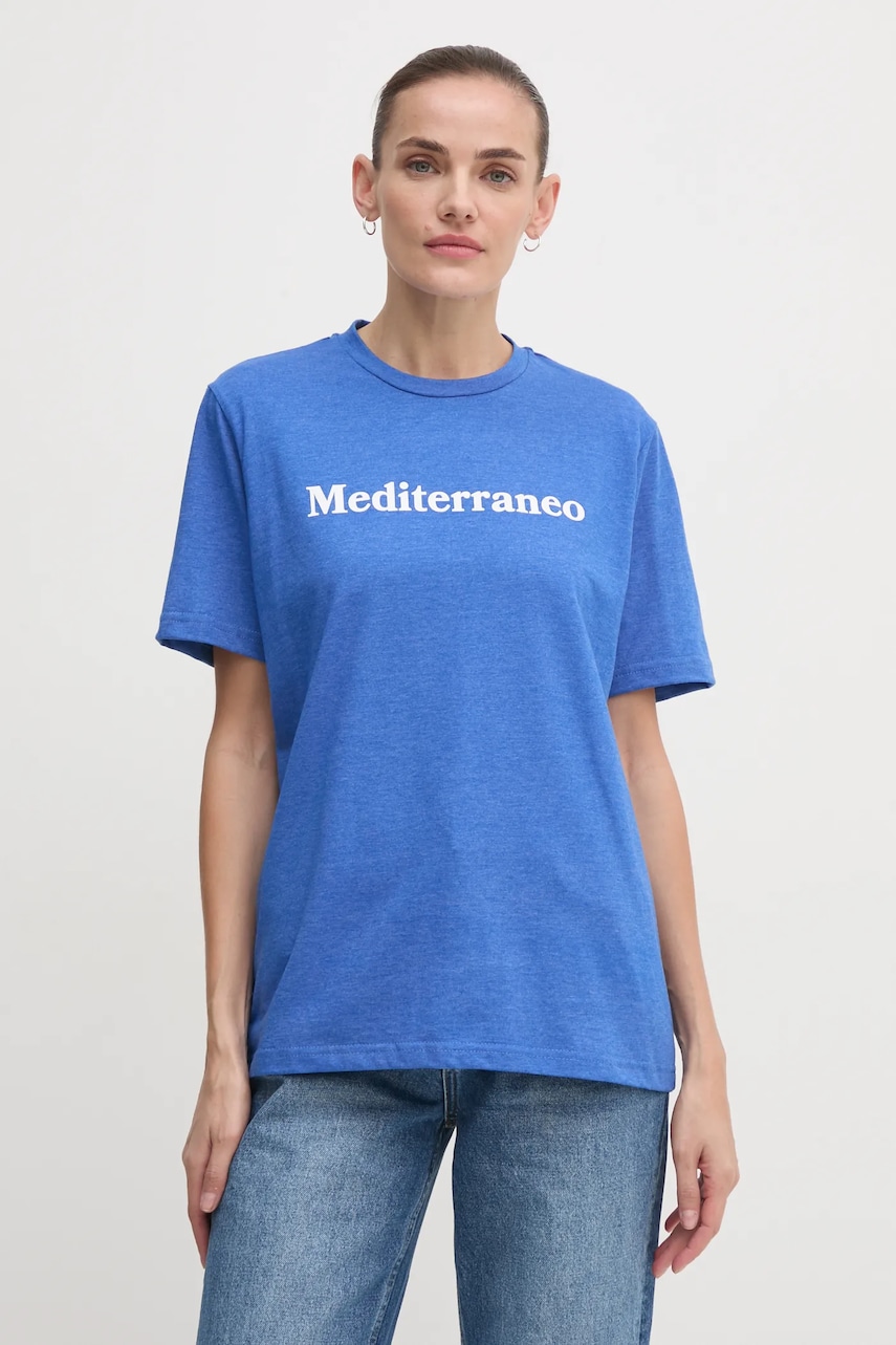 Drivemebikini tricou din bumbac Mediterraneo femei