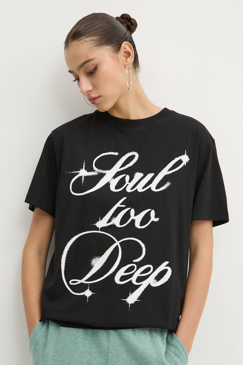Karl Kani tricou din bumbac femei, culoarea negru, 61300061