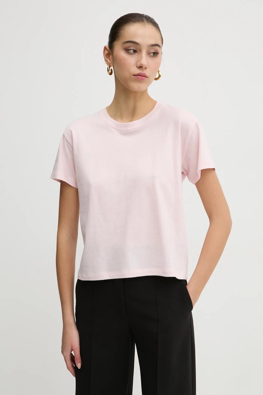 Hollister Co. tricou femei, culoarea roz, KI339-3705