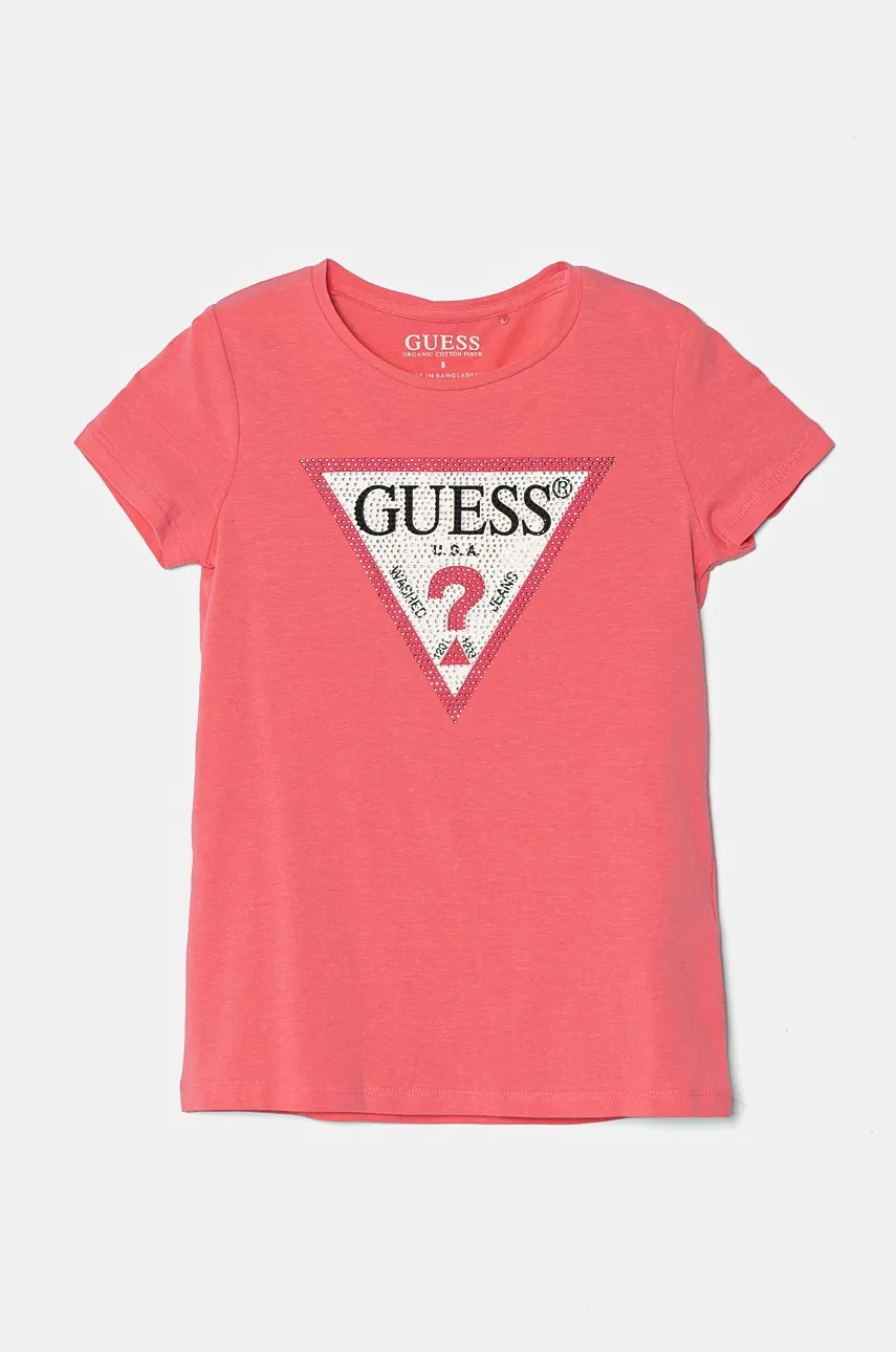

Детска тениска Guess в розово J2YI51 K6YW1, Розов