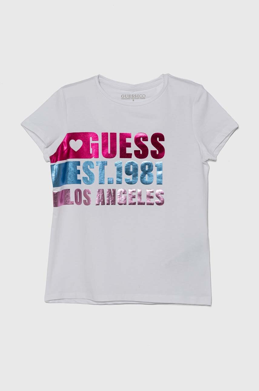 

Детска тениска Guess в бяло J4YI00 K6YW4, Бял