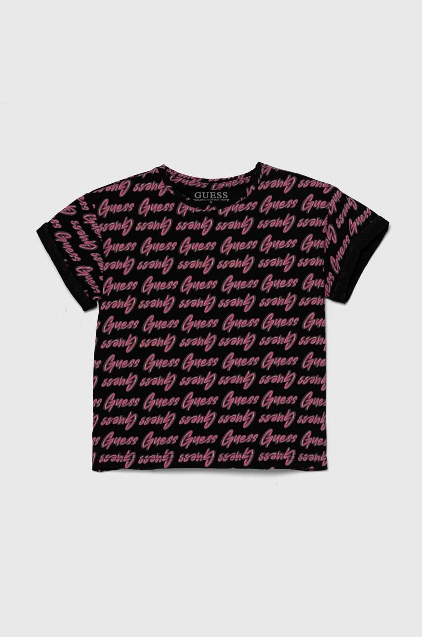 

Детска тениска Guess в черно J4YI11 K6YW4, Черен