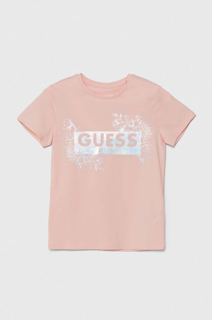 

Детска тениска Guess в розово J4YI21 K6YW4, Розов