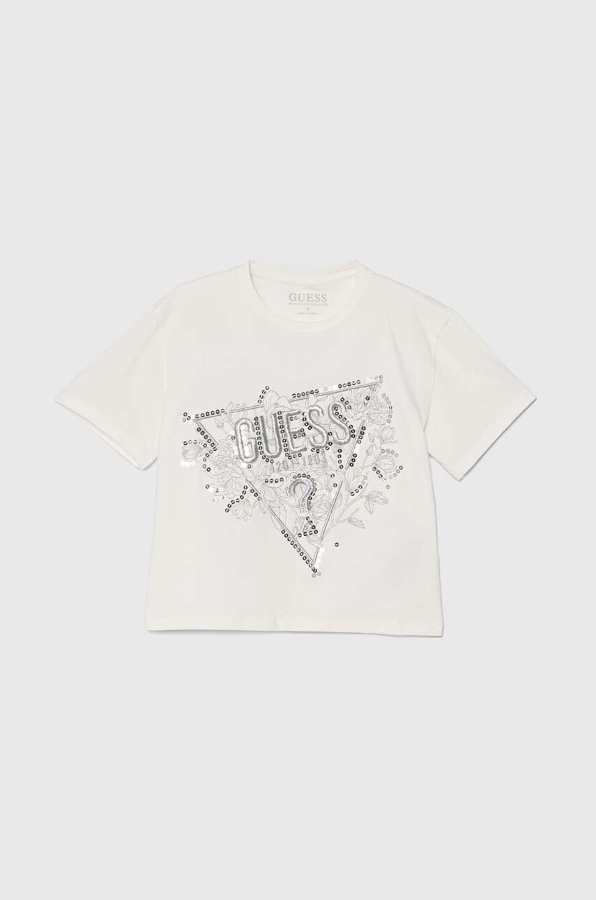 

Детска тениска Guess в бежово J4YI30 K6YW4, Бежов