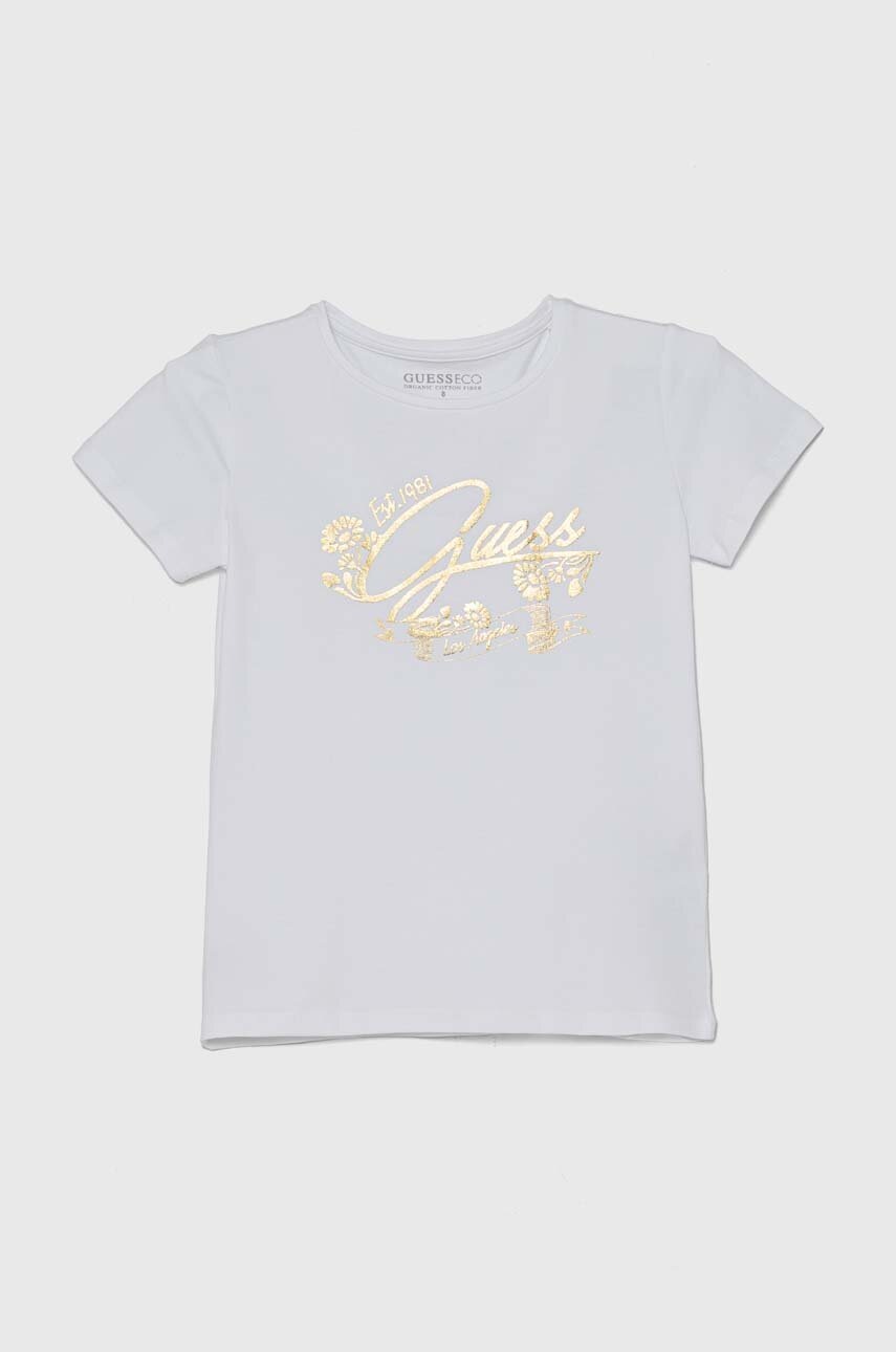

Детска тениска Guess в бяло J4YI35 K6YW4, Бял