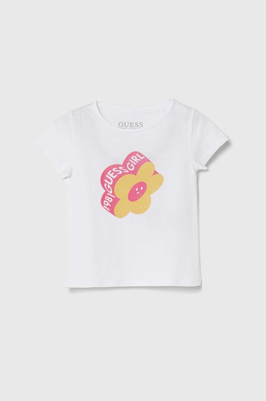 

Детска тениска Guess в бяло K4YI00 K6YW4, Бял