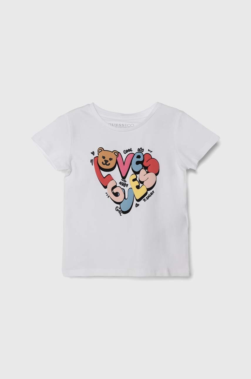 

Детска тениска Guess в бяло K4YI01 K6YW4, Бял