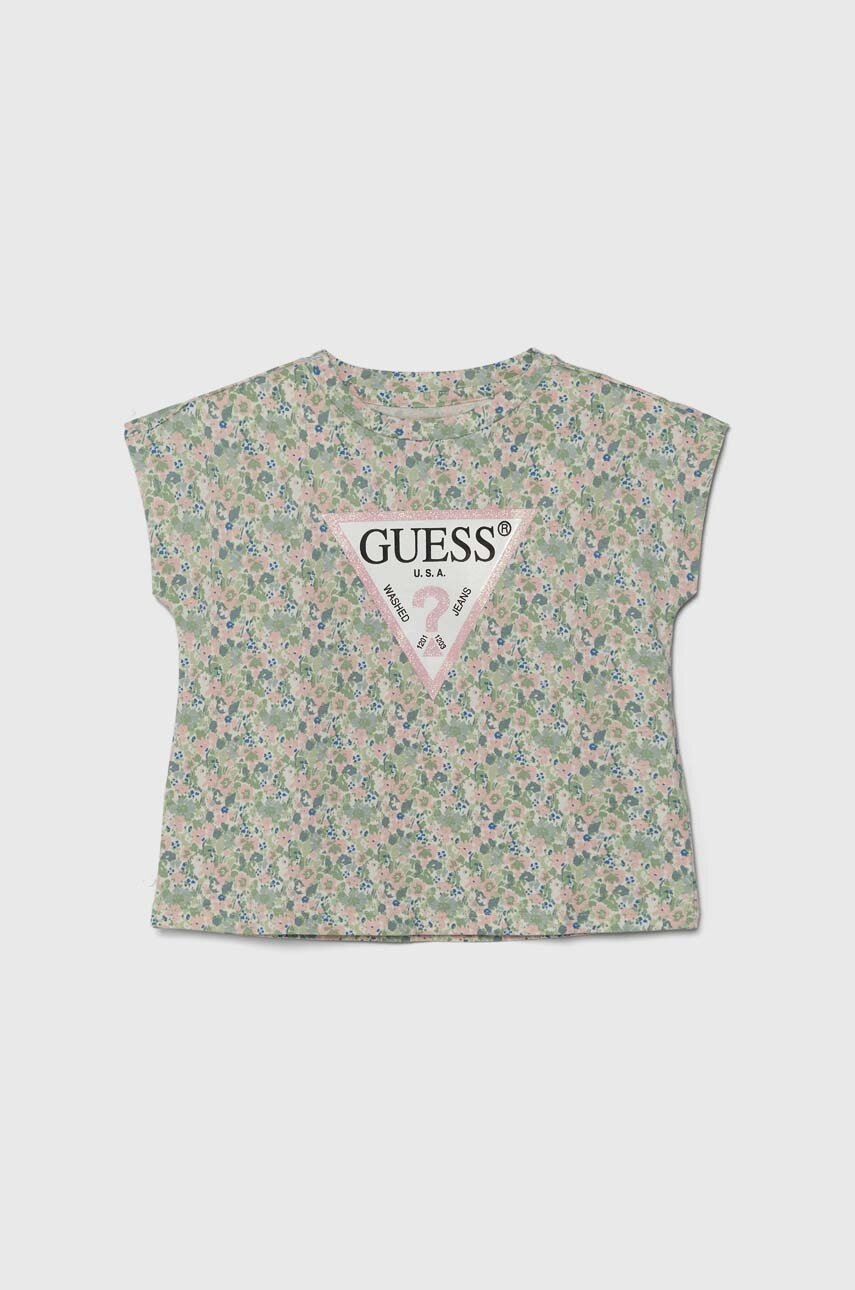 

Детска тениска Guess в зелено K4YI09 K6YW3, Зелен