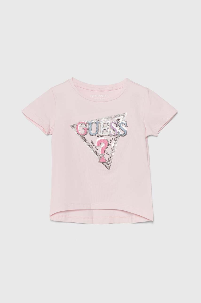 

Детска тениска Guess в розово K4YI10 K6YW4, Розов
