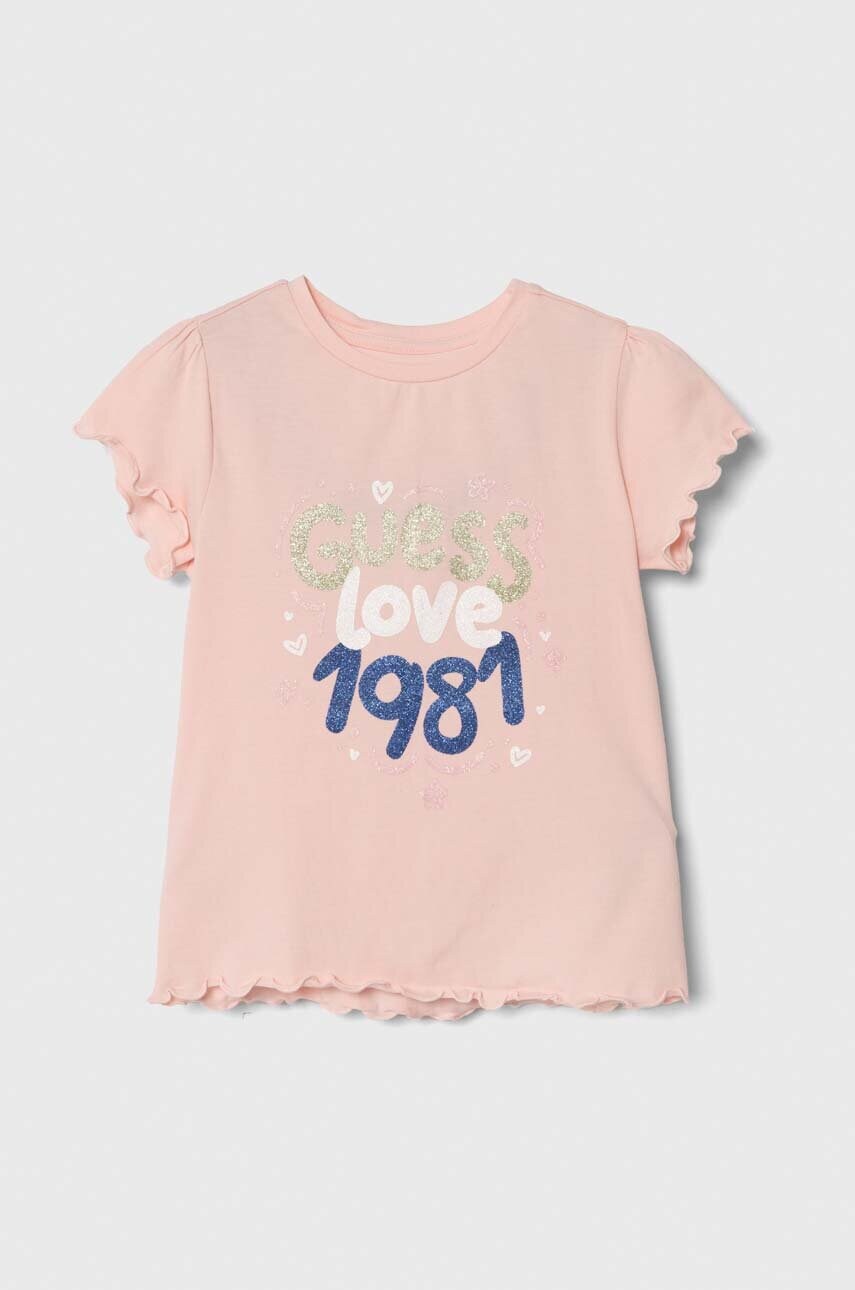 

Детска тениска Guess в розово K4YI15 K6YW4, Розов