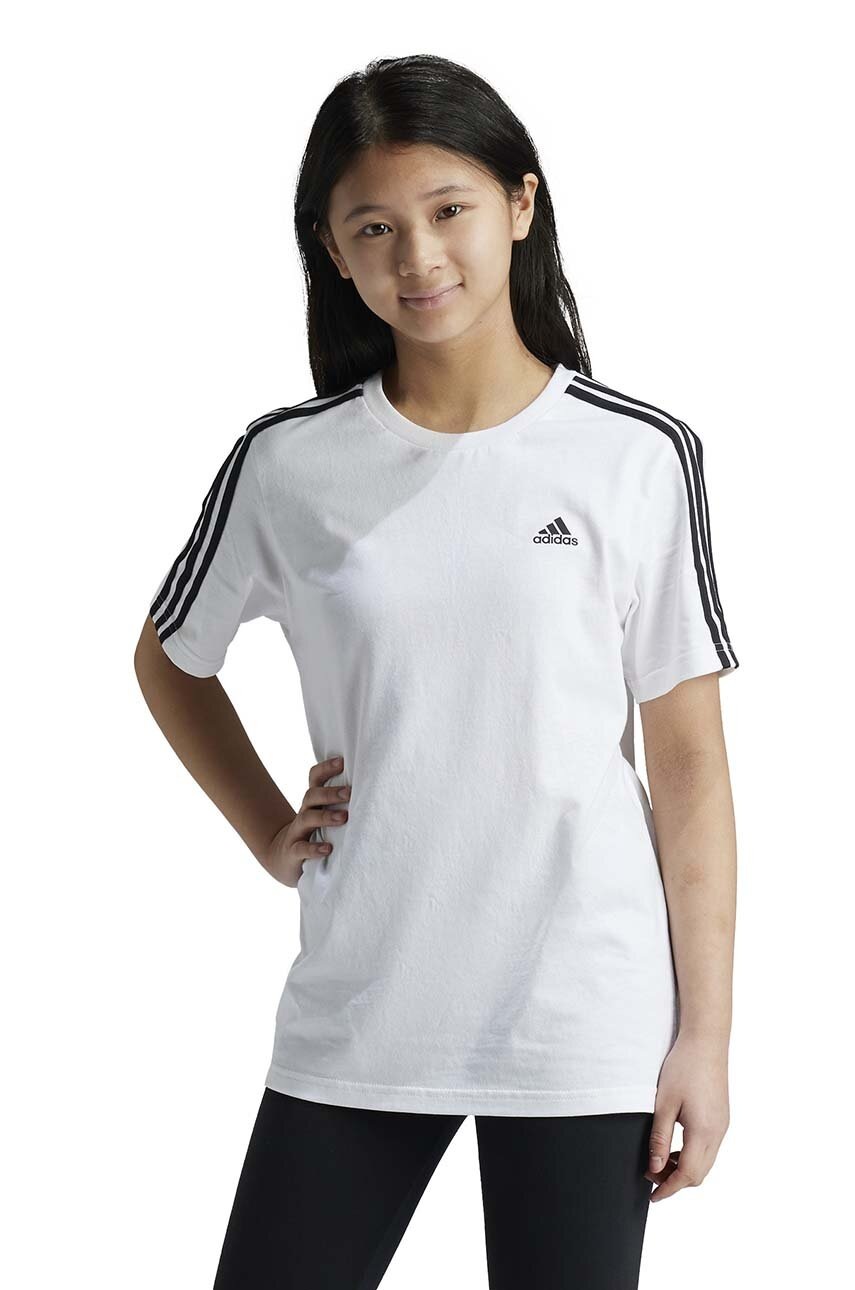 

Детска памучна тениска adidas G 3S BF T в бяло IY5018, Бял