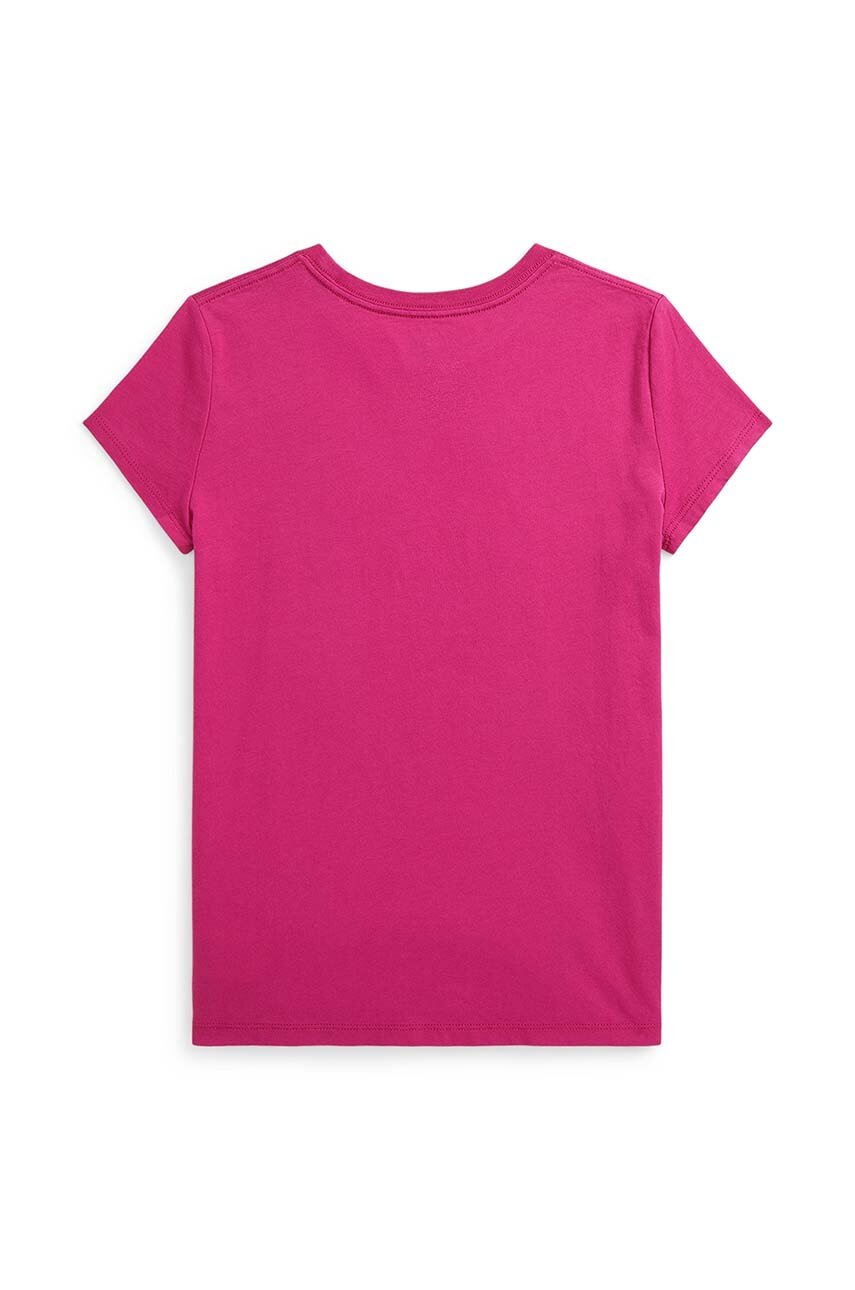 Детская хлопковая футболка Polo Ralph Lauren цвет розовый 313951080001