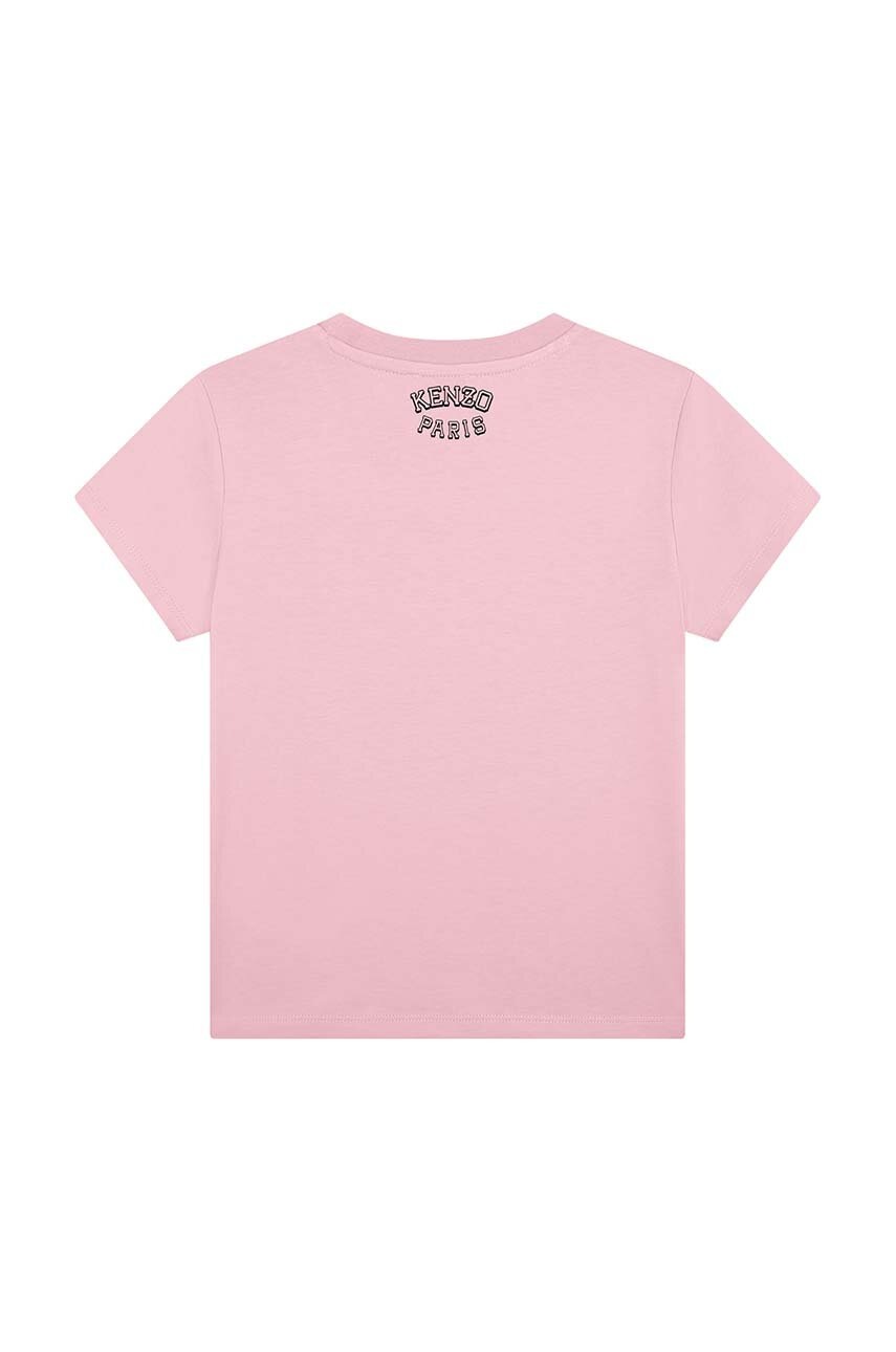 Детская хлопковая футболка Kenzo Kids цвет розовый K60765