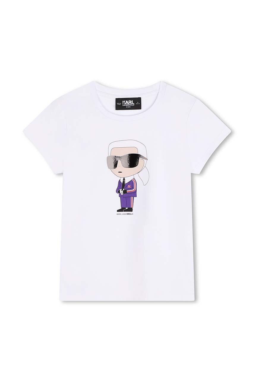 

Детска тениска Karl Lagerfeld в бяло Z30211, Бял