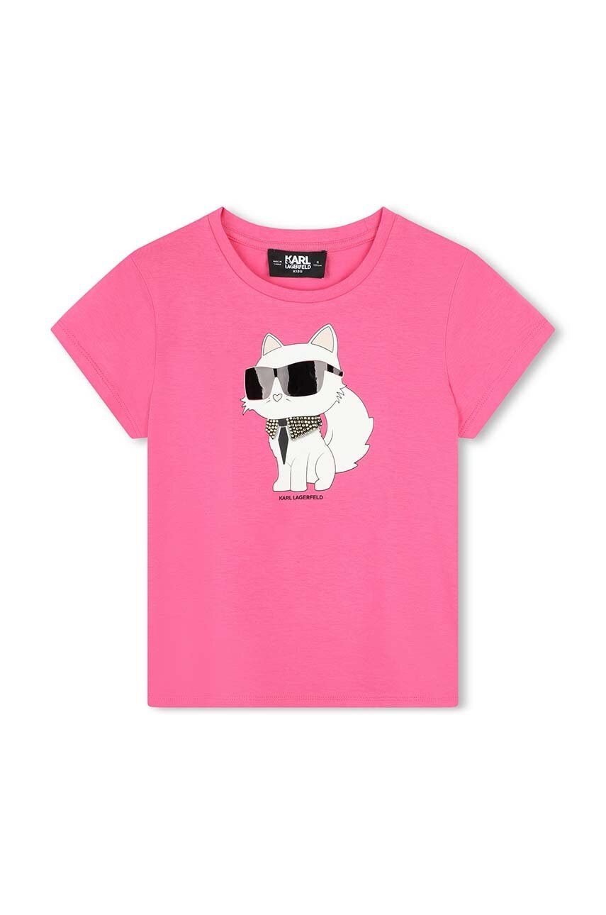 

Детска тениска Karl Lagerfeld в лилаво Z30366, Виолетов