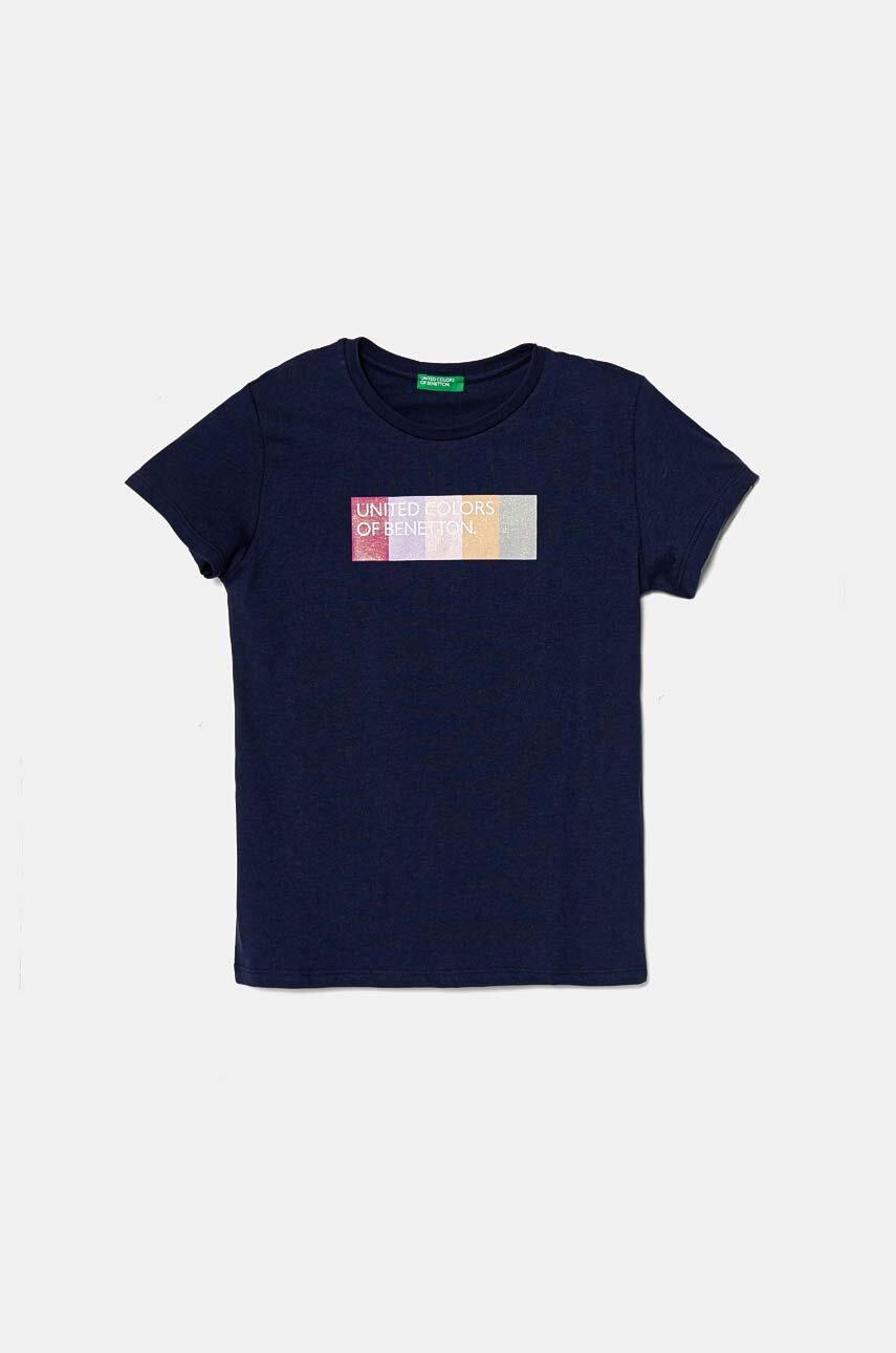 

Детска памучна тениска United Colors of Benetton в тъмносиньо 3I1XC10JQ, Тъмносин