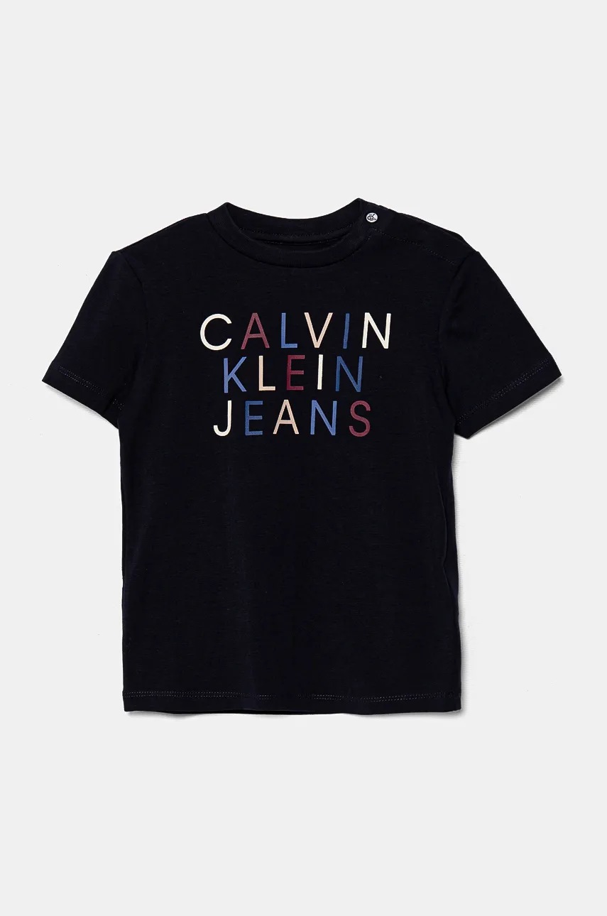 

Бебешка тениска Calvin Klein Jeans в тъмносиньо IN0IN00222, Тъмносин