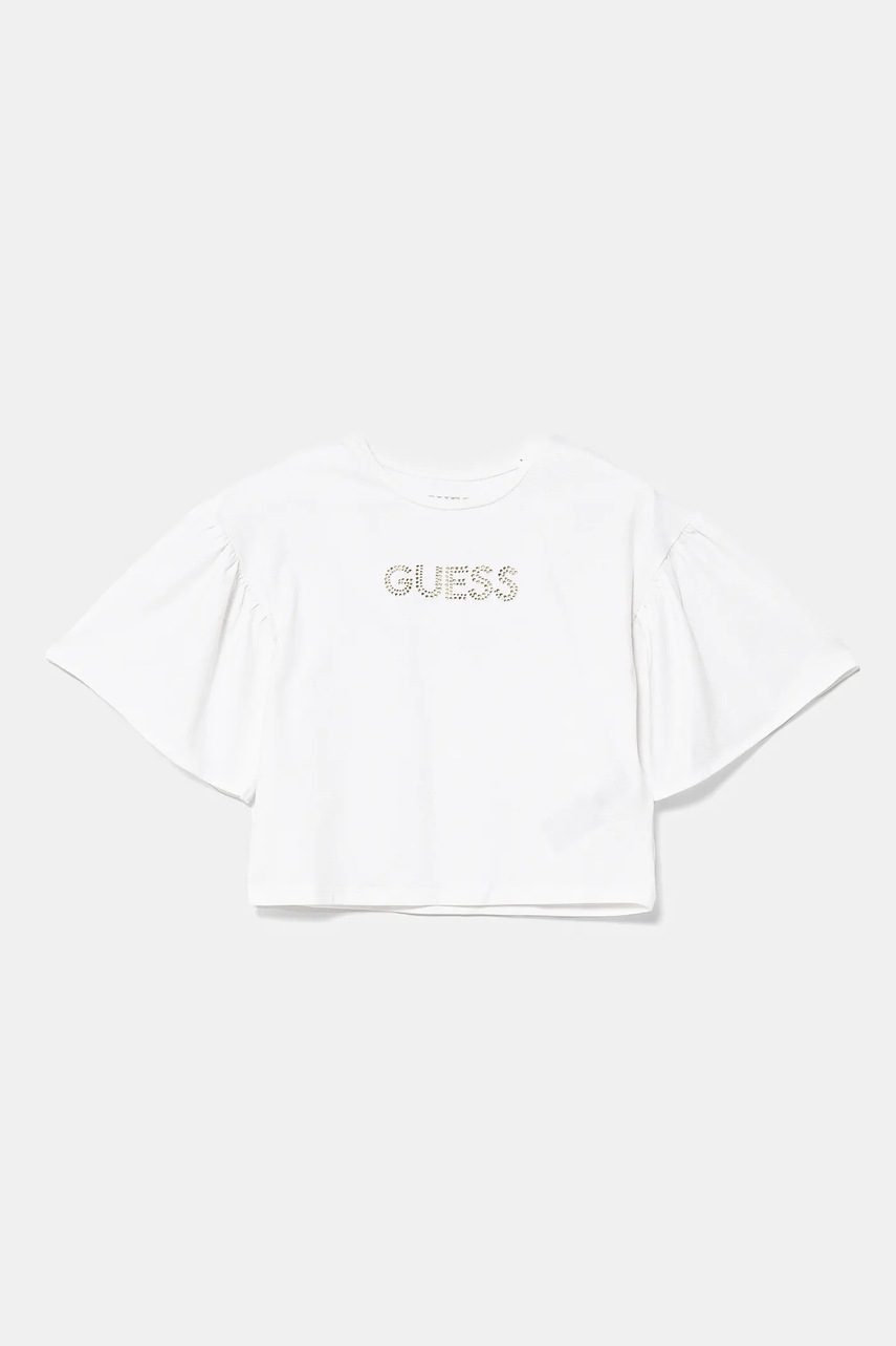 

Детска блуза Guess в бяло с апликация J4BI13 J1314, Бял