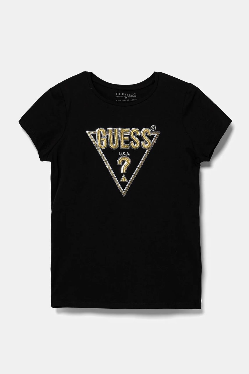

Детска тениска Guess в черно J4BI33 J1314, Черен