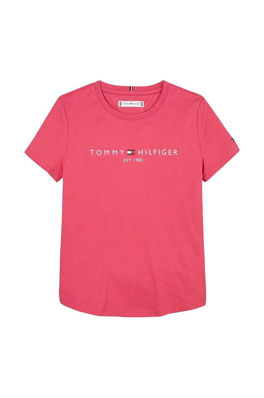 Дитяча бавовняна футболка Tommy Hilfiger колір рожевий KG0KG05242