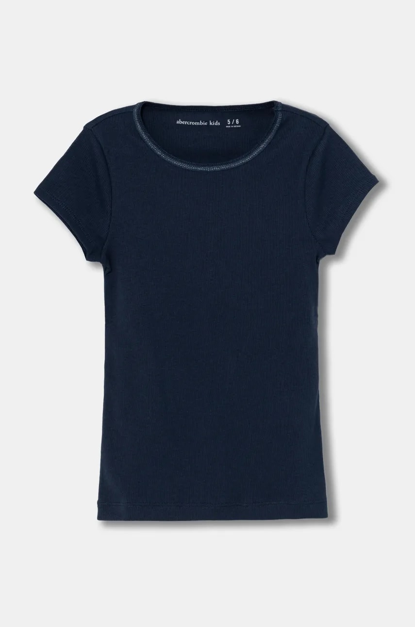 Abercrombie & Fitch tricou copii culoarea albastru marin, KI239-4134 Abercrombie & Fitch tricou copii culoarea albastru marin, KI239-4134