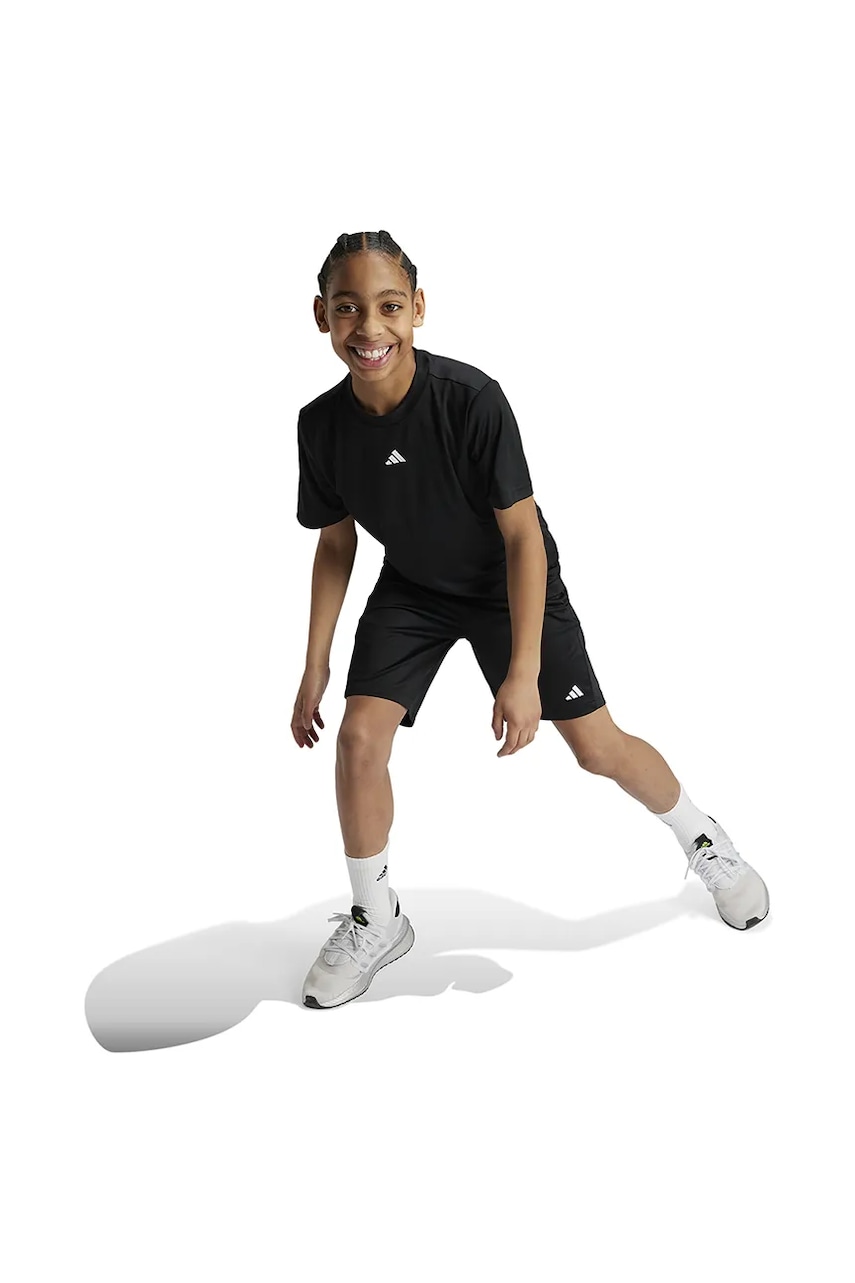 adidas tricou copii J TR-ES T culoarea negru, neted, IV9576