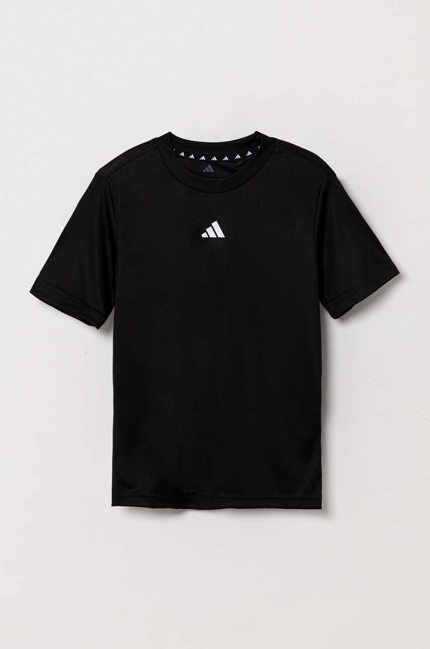 Детская футболка adidas J TR-ES T цвет чёрный однотонная IV9576