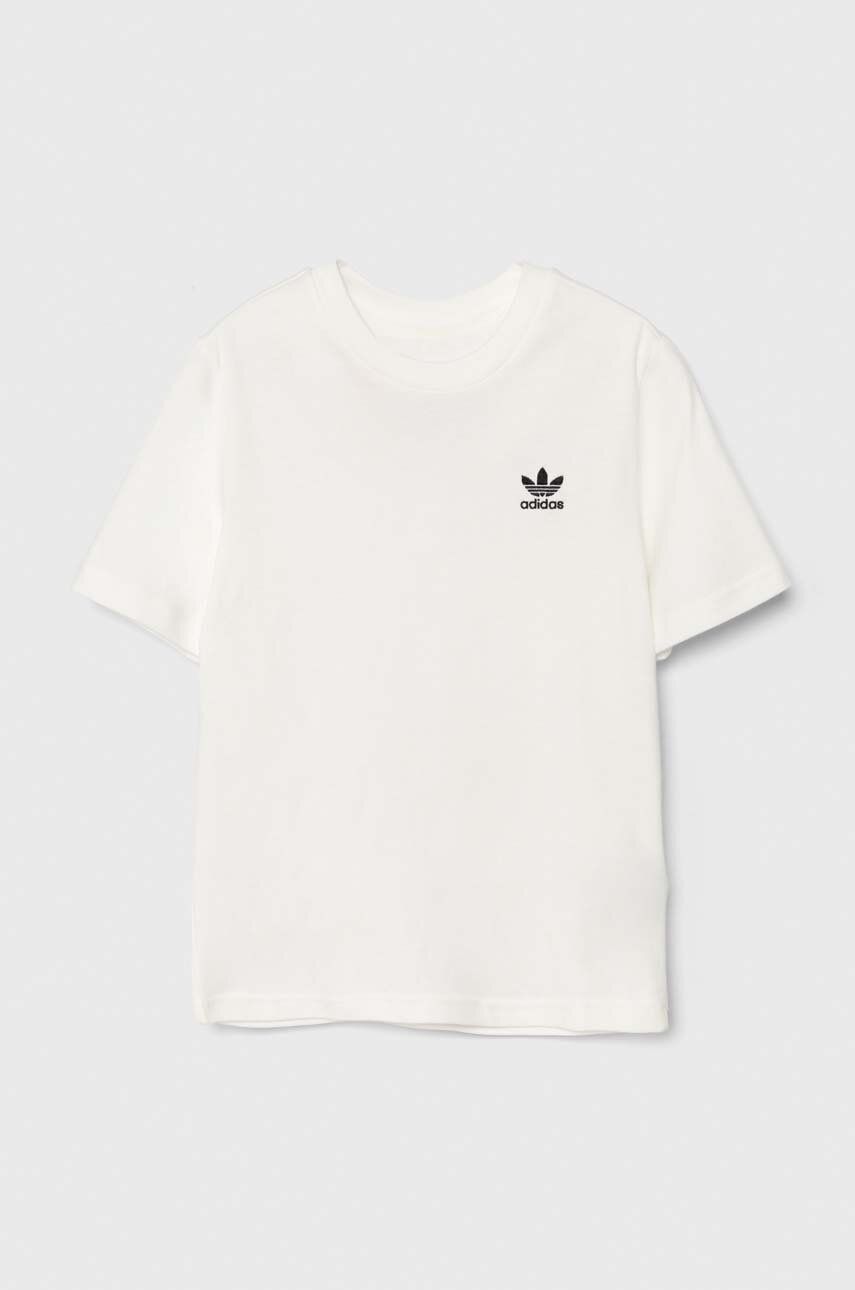 adidas Originals tricou copii TEE culoarea alb, neted, IX5266