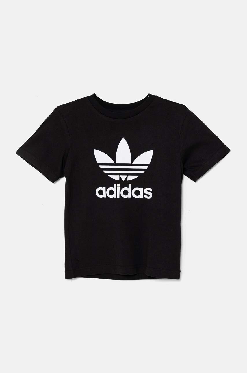 Детская футболка adidas Originals TREFOIL TEE цвет чёрный с принтом IY7421 в Ровном Детская футболка adidas Originals TREFOIL TEE цвет чёрный с принтом IY7421 в Ровном